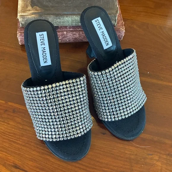 Steve Madden Veera in Black & Rhinestone - Picture 8 of 8